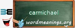 WordMeaning blackboard for carmichael